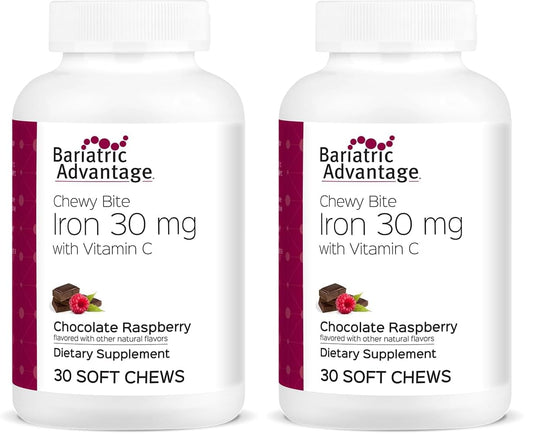 Bariatric Advantage Iron Chewy Bite packaging – Chocolate Raspberry Truffle