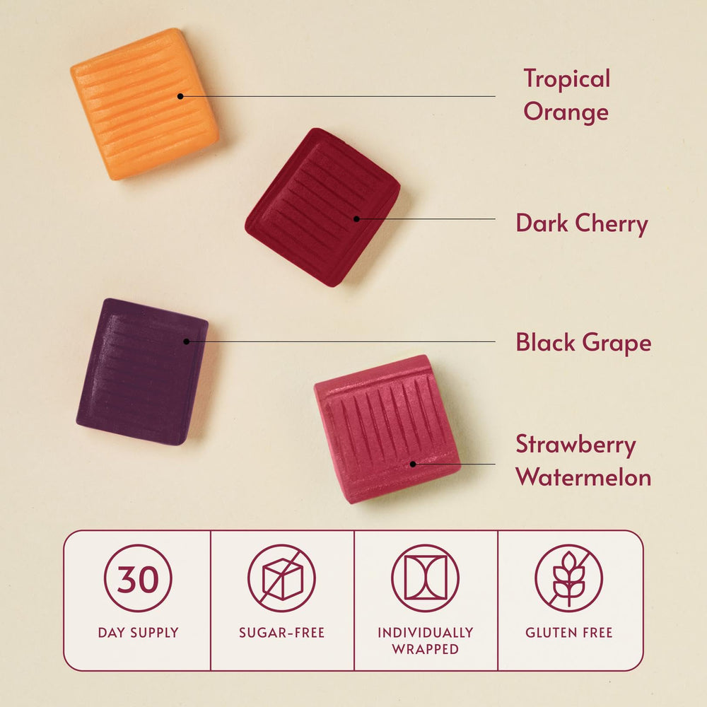 Close-up view of soft chew multivitamin bites