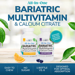 Calcium citrate and minerals graphic from Bariatric Choice multivitamin