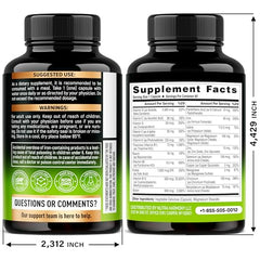 Bottle label highlighting 45 mg iron content