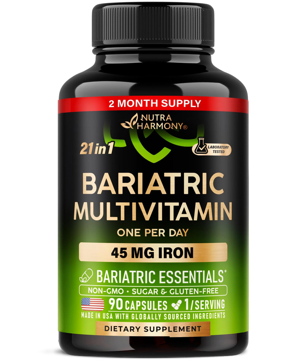 Bariatric multivitamin bottle with 90 capsules