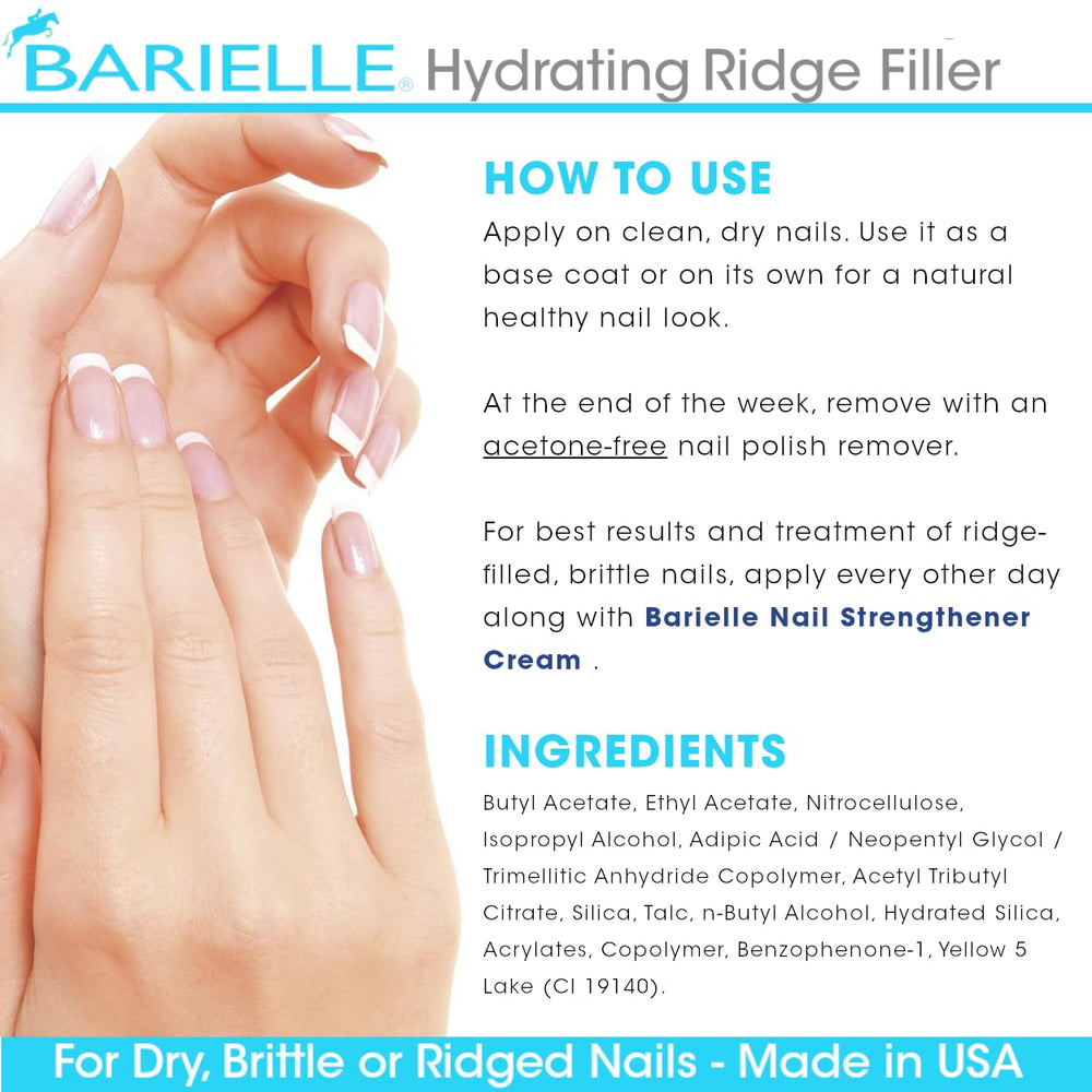 Barielle Hydrating Ridge Filler applying on nails for even base