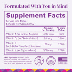 Back label of Barimelts ADEK 60 fast-dissolving tablets