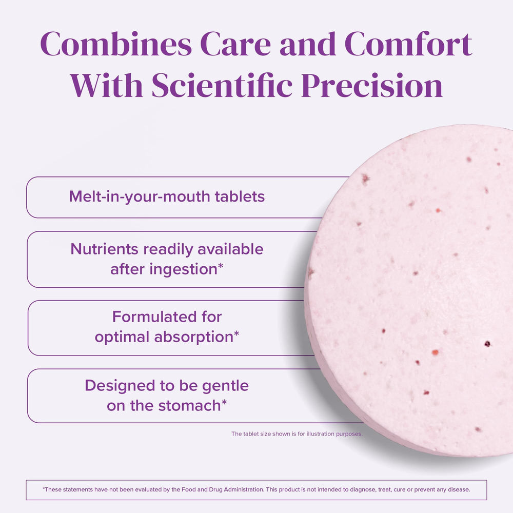 Illustration of fast-dissolving tablet for post-bariatric use