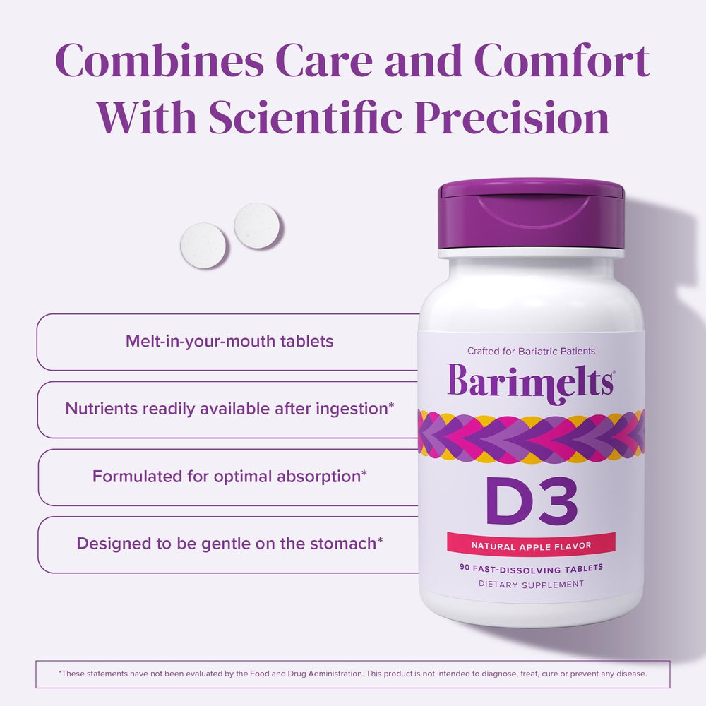 BariMelts ingredient label view showing third-party tested purity benefit