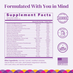 Close-up of melt-in-your-mouth tablets in natural fruit flavor