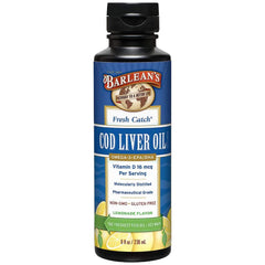 Barlean's Cod Liver Oil Liquid Lemonade 8 oz bottle