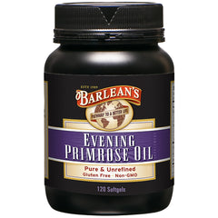 Barlean's Evening Primrose Oil capsules bottle, 120-count