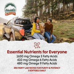 Easy-to-swallow flaxseed oil softgels for on-the-go