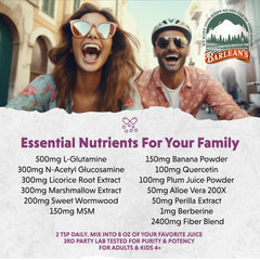 Barlean's Intestinal Repair packaging indicating USA made