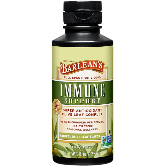 Barlean's Olive Leaf Complex Liquid Immune Support bottle, 8 oz