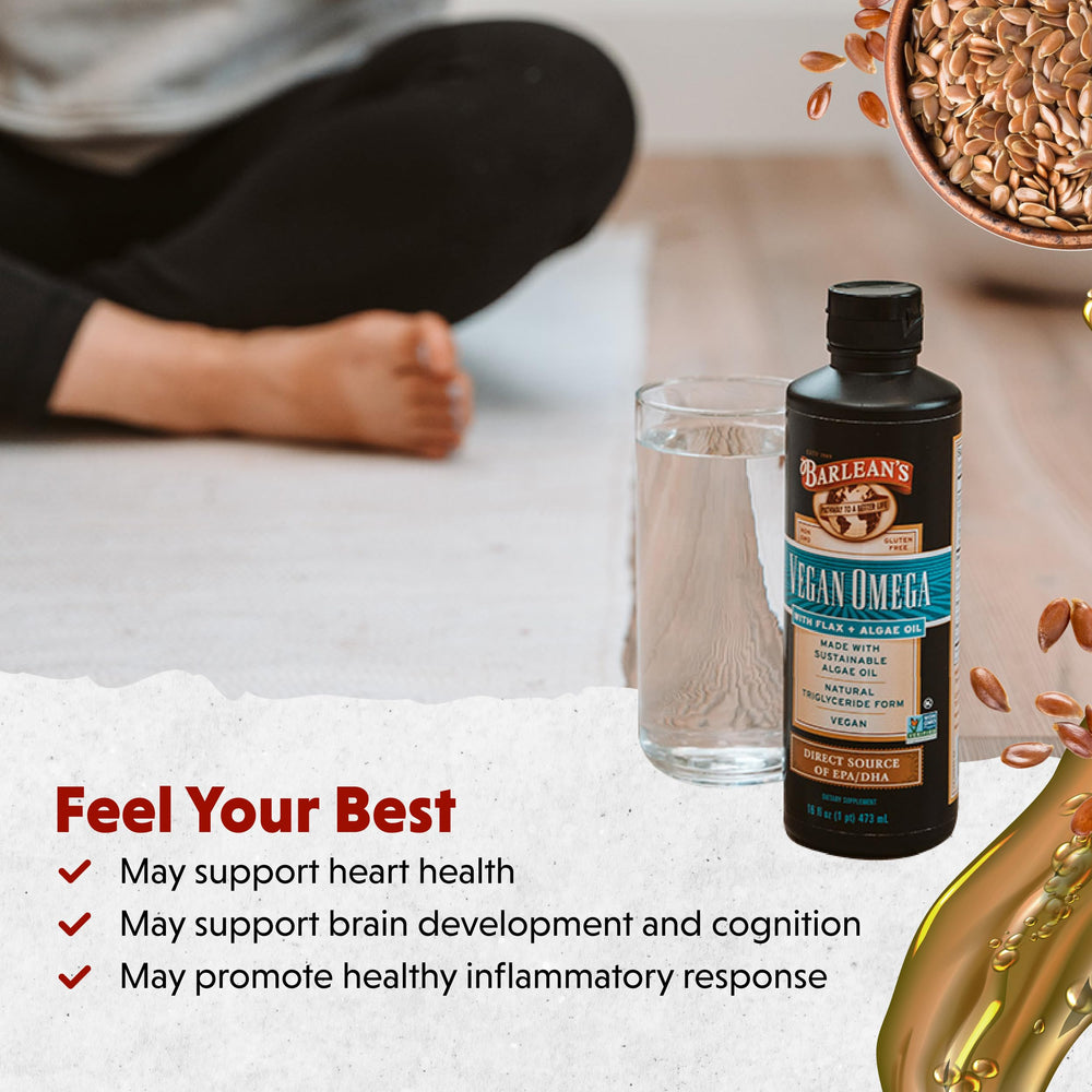 Barlean's vegan omega oil used in salad dressing or yogurt