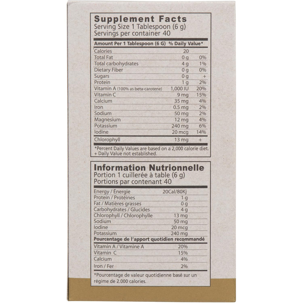 BARLEYGREEN packaging and label emphasize organic barley grass credentials.