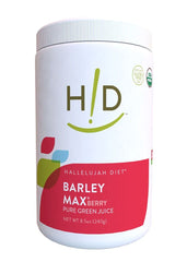 BarleyMax Berry Green Juice Powder container and scoop