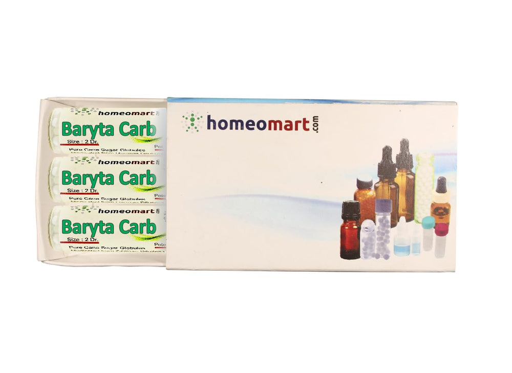 Baryta Carbonica pellets in glass vial