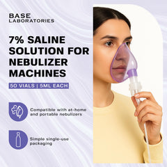 BASE LABORATORIES saline solution vials pack of 50 for nasal irrigation
