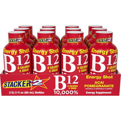 BASED BOX Stacker 2 bottle closeup shows ingredients and vegan-friendly B12
