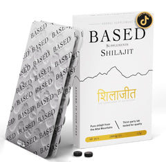 Blister pack of Based Shilajit tablets