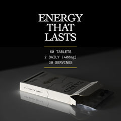 Based Shilajit tablets on an earthy background
