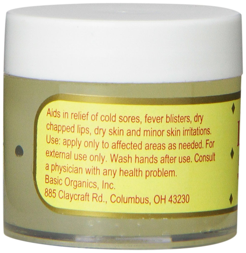 Basic Brands L-Lysine Lip Ointment camphor menthol providing cooling sensation on contact.
