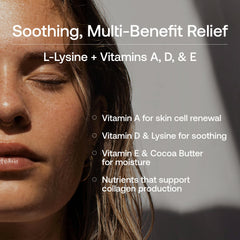 Close-up of the Basic Brands Lip Ointment texture showing rich hydration.