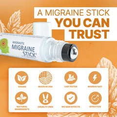 Made in USA label and plant-based Migraine Stick formula