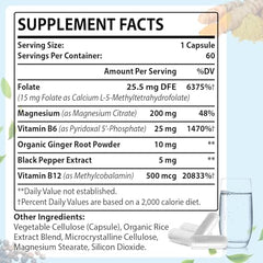 Close-up of Basigano 15mg L-Methylfolate capsule