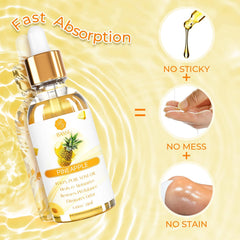 BASSI yoni oil applied on skin showing moisturizing feel