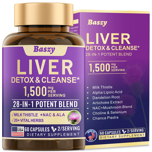 Baszy Liver Cleanse Detox bottle label