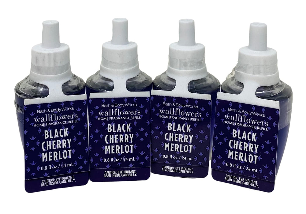 Bath & Body Works Black Cherry Merlot Wallflowers Refill 0.8 oz Pack of 4