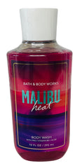 Bath and Body Works Malibu Heat Body Wash bottle pour for a refreshing cleansing moment