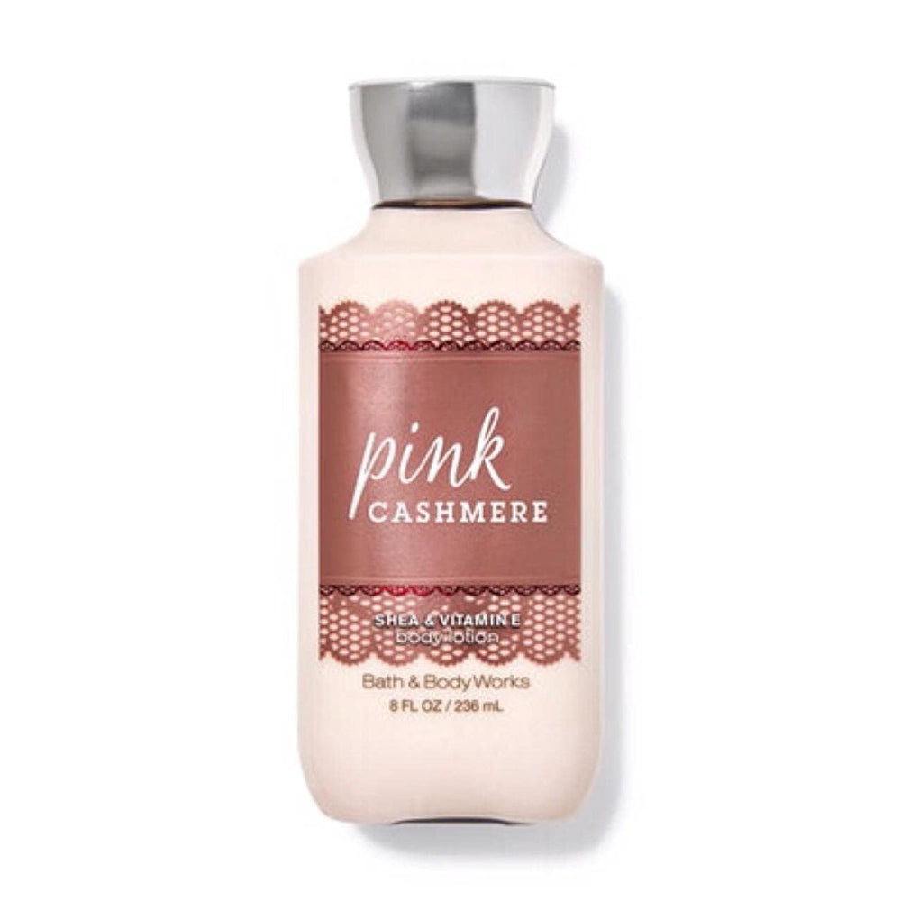 Bath & Body Works Pink Cashmere lotion texture application for silky, nourished skin.