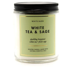 White Tea & Sage 7 oz White Barn 1-Wick Candle with Essential Oils