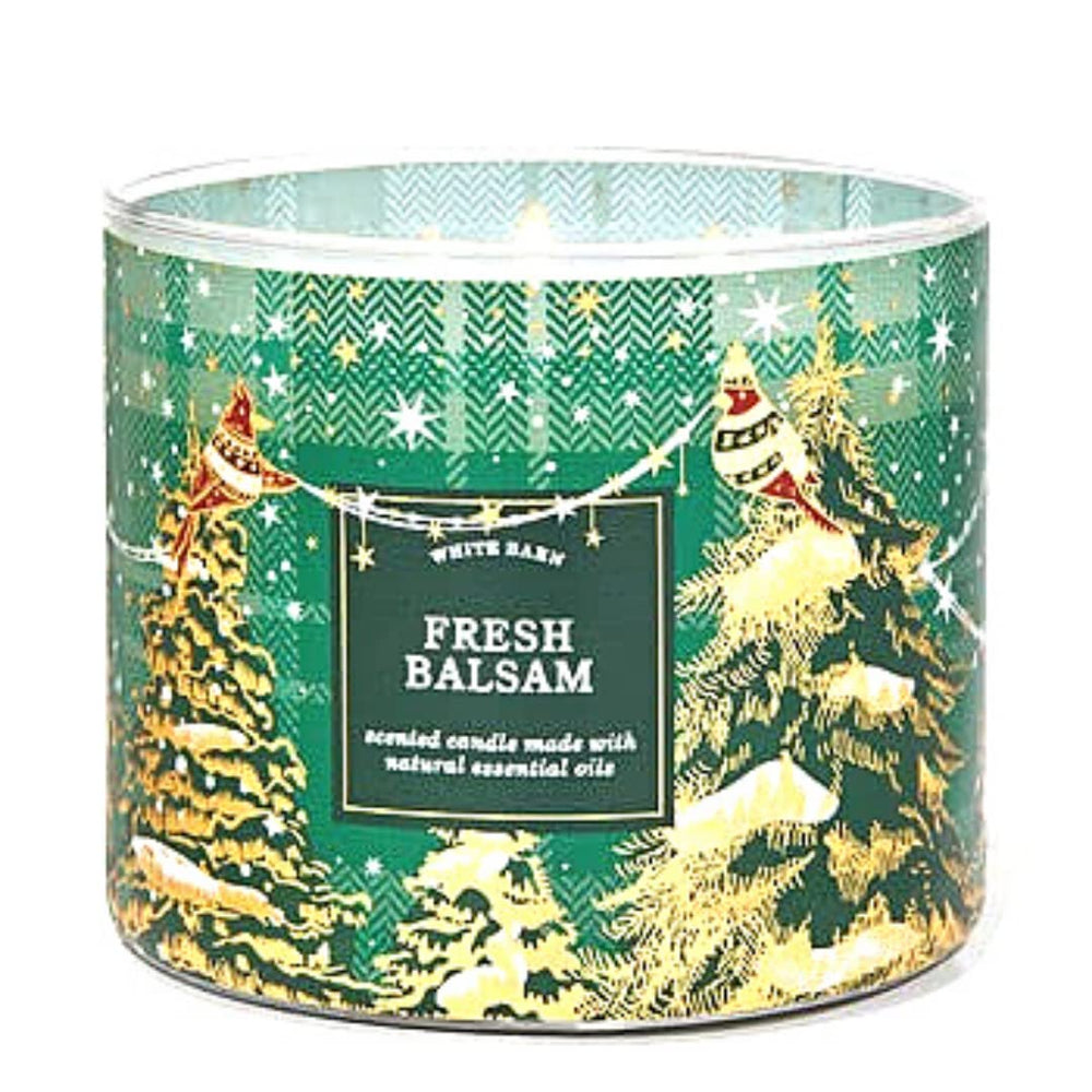 Bath & Body Works White Barn 3-Wick Candle with Essential Oils, 14.5 oz