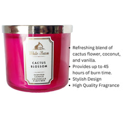 Decorative lid on Cactus Blossom 3-Wick Candle