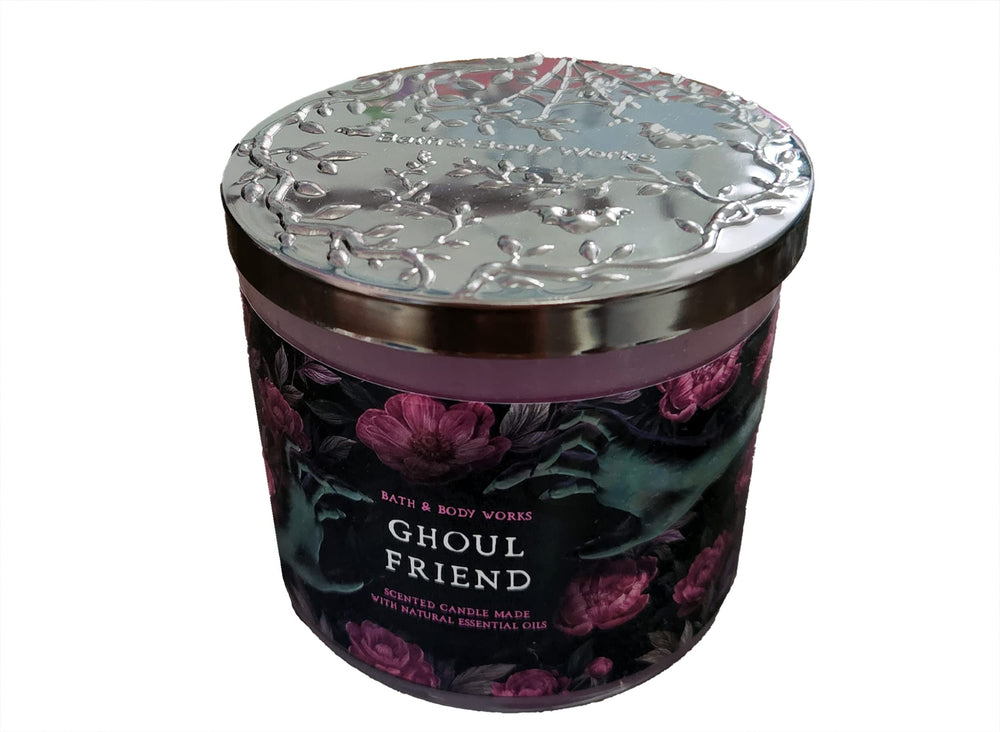 Ambient glow from White Barn 3-Wick Candle Ghoul Friend, 14.5 oz