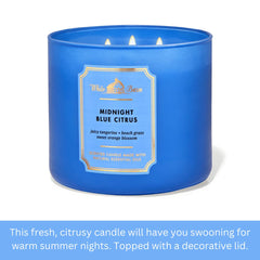 Soy wax candle with Midnight Blue Citrus scent