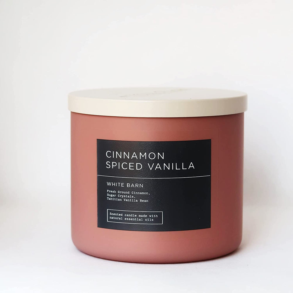 Bath & Body Works White Barn Cinnamon Spiced Vanilla 3-Wick Candle, 14.5 oz