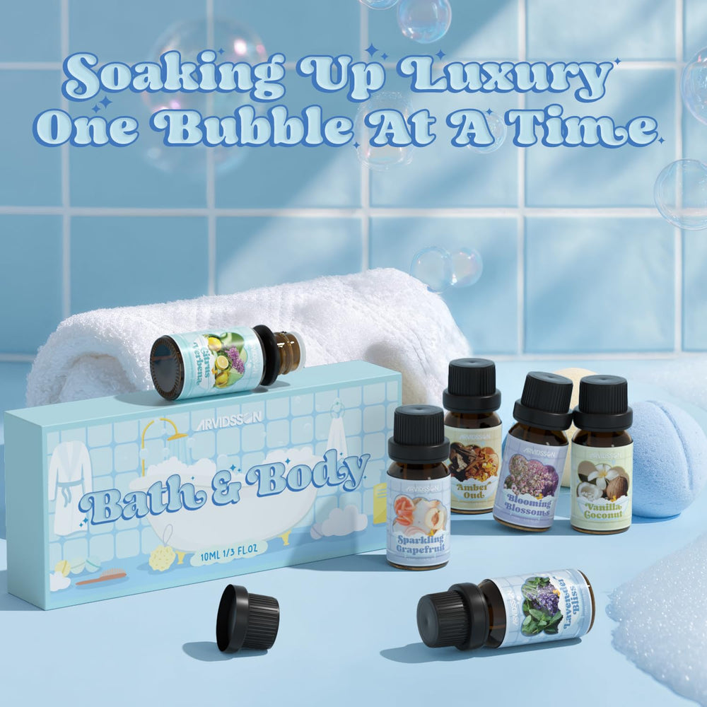 Scented oils set packaging and bottles