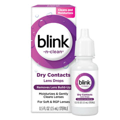 Bausch + Lomb Blink N Clean Dry Contacts lens drops bottle 0.5 fl oz