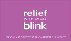 Box and bottle of Blink N Clean Dry Contacts lens drops