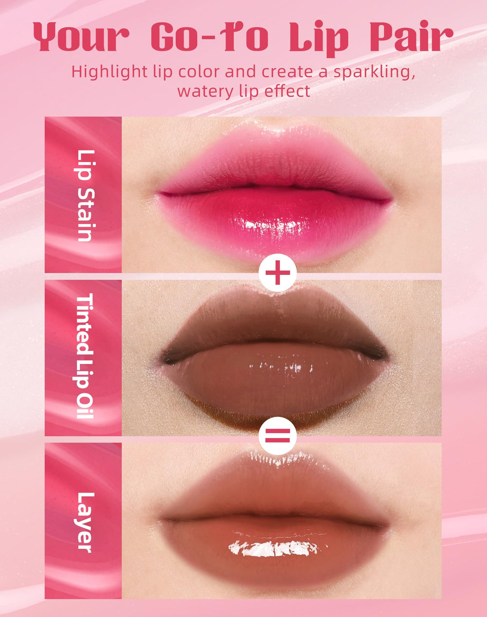 Bayfree 2-in-1 Cheek Lip Tint swatches for cohesive look.
