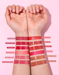 Bayfree cheek tint swatch showing natural flush and easy blend.