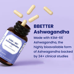 BBETTER KSM-66 Ashwagandha capsules bottle