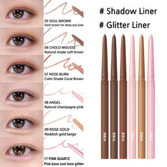 BBIA Last Auto Gel Eyeliner glitter option blended as shadow