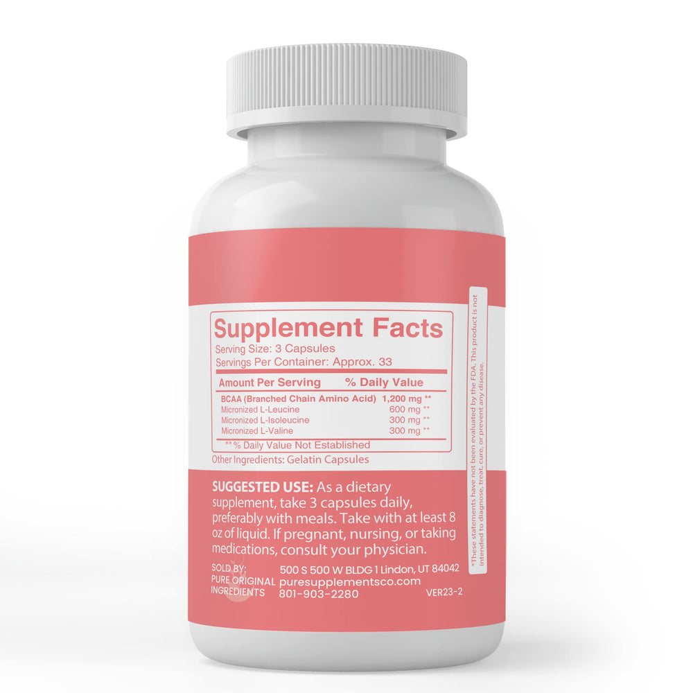 Ingredients label showing no fillers or additives