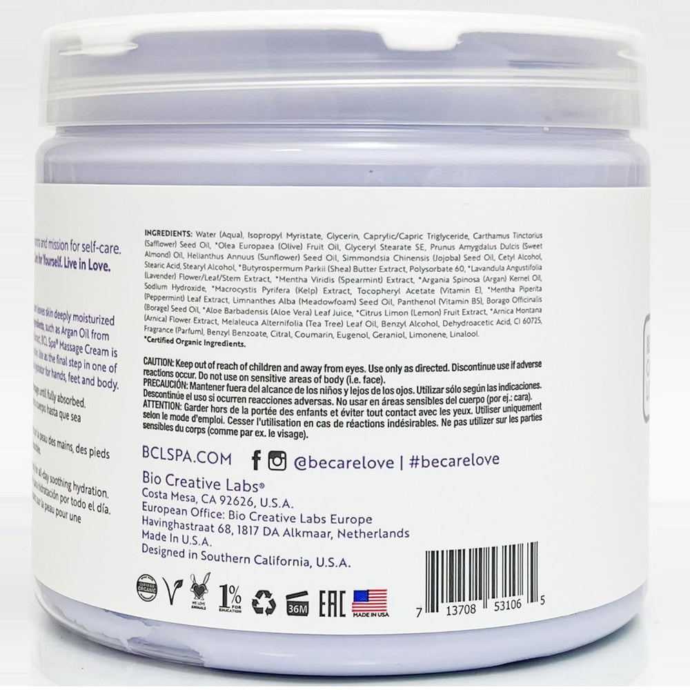 Cream with shea butter, arnica, and jojoba oil