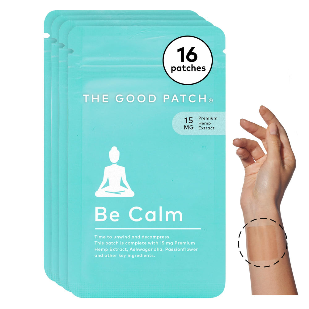 Be Calm Patch with Hemp on a wrist