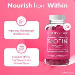 Be Happy Be You Biotin Gummies packaging
