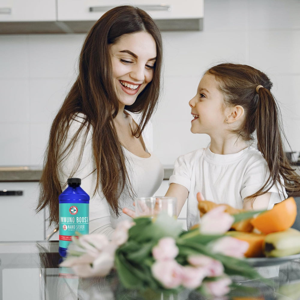 Be Smart Nano Silver Immuno Boost 16 oz bottle on surface